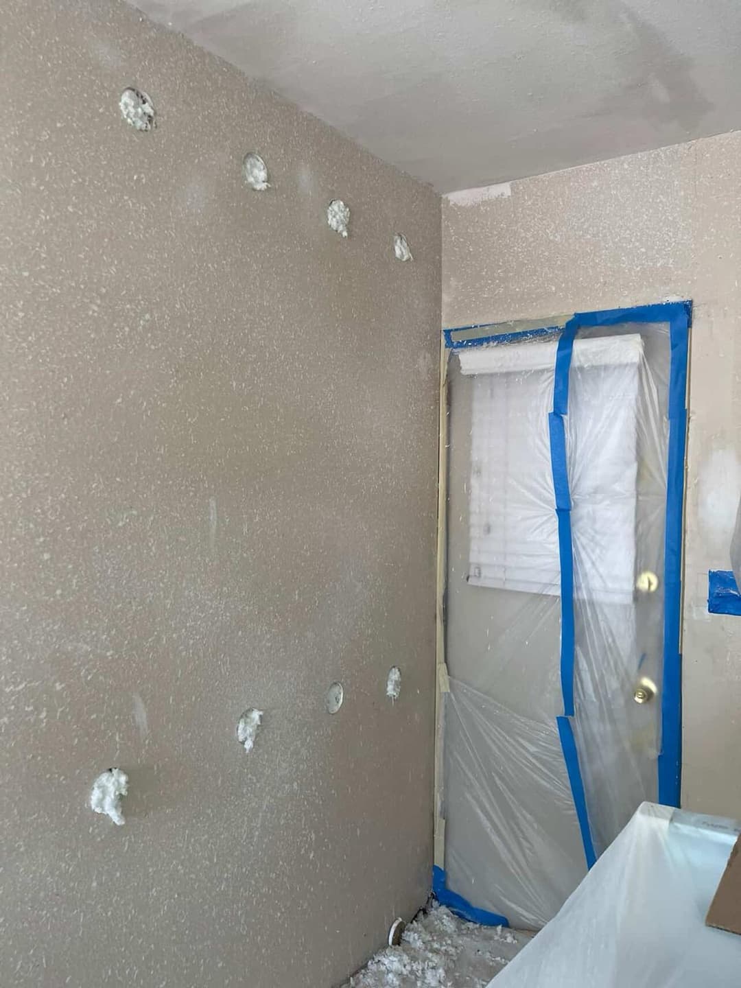 blowing attic through the walls and insulating the walls