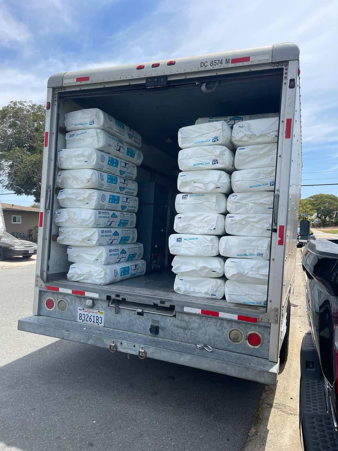truck full of insulation